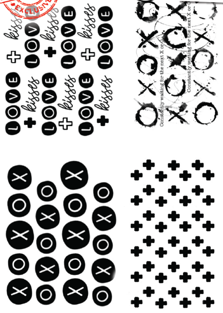 AALL and Create - X or O - A7 - Designer Janet Klein - Clear Stamp Set - #494