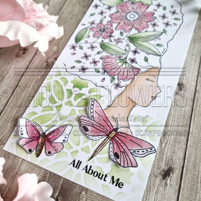 Stencil 4x6 - MOSAIQUE - Chou and Flowers