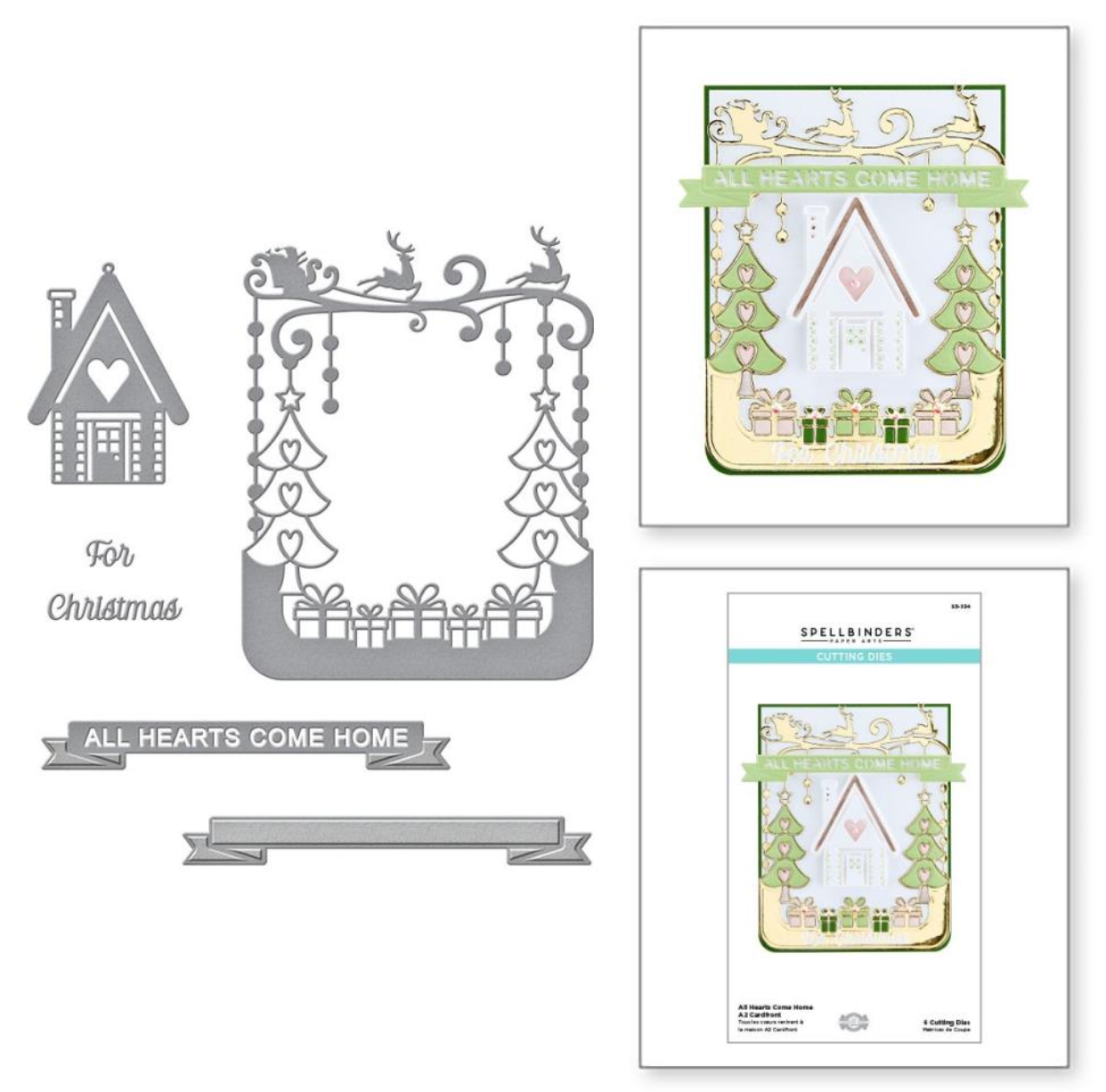 Dies - All Hearts Come Home A2 Cardfront - Spellbinders by Becca Feeken