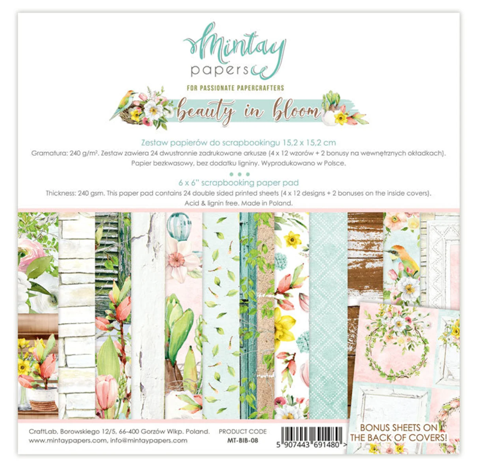 Mintay Papers - Florabella - 12 x 12 Paper Set - Messy Papercrafts