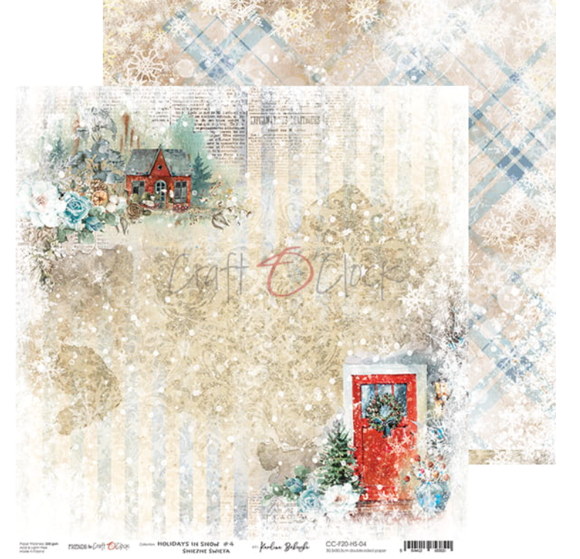 12x12 Paper Set - HOLIDAYS IN SNOW - Craft O Clock