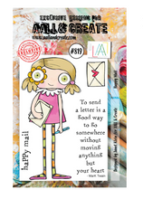 A7 - Happy Mail - Clear Stamp Set - AALL and Create - Designer Janet Klein - #819