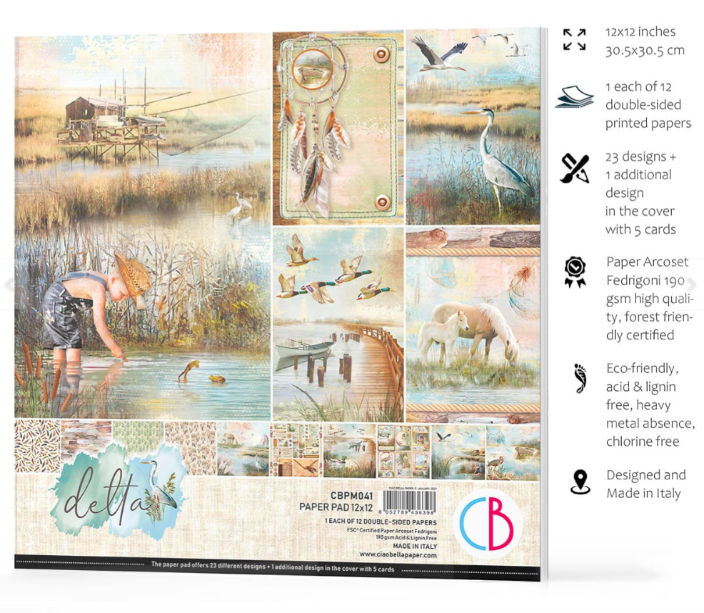 12x12 - Delta - Paper Pad - Ciao Bella