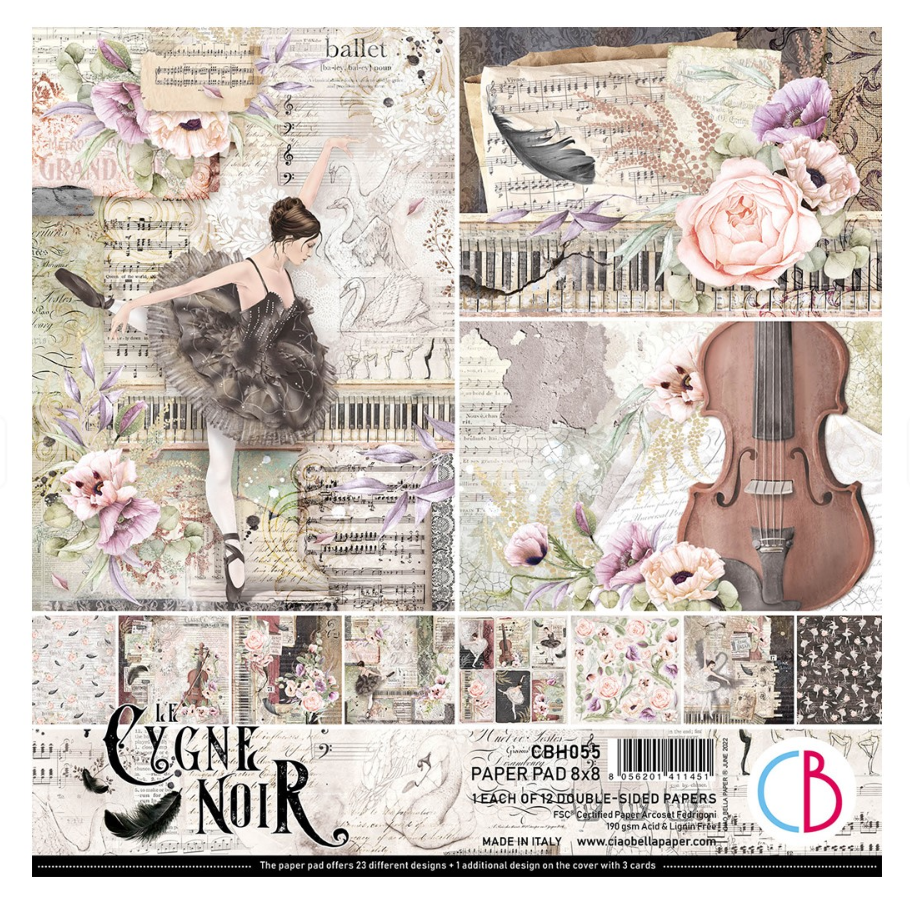 Ciao Bella 8x 8 Paper Pack Double Sided Scrapbook Paper