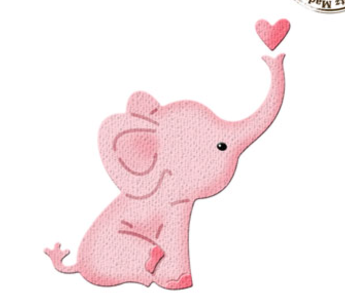 2x3 Sweet Baby Elephant - Die - Cottage Cutz