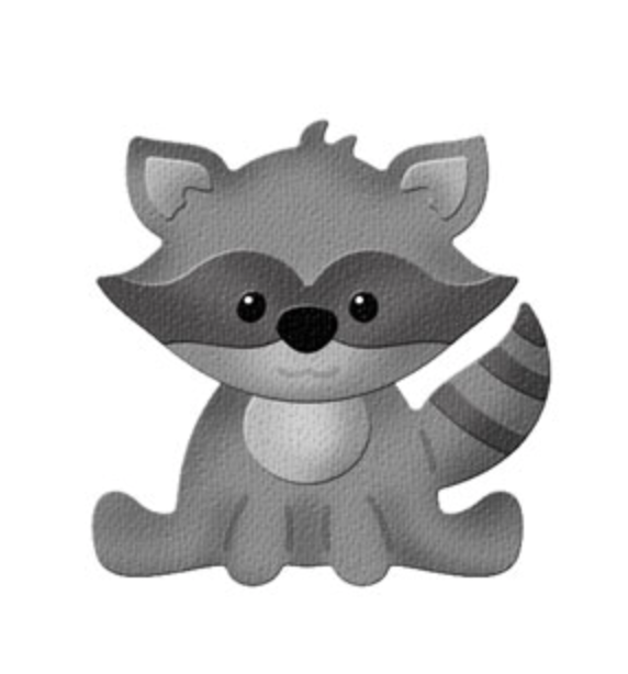 2x3 Baby Racoon - Die - Cottage Cutz