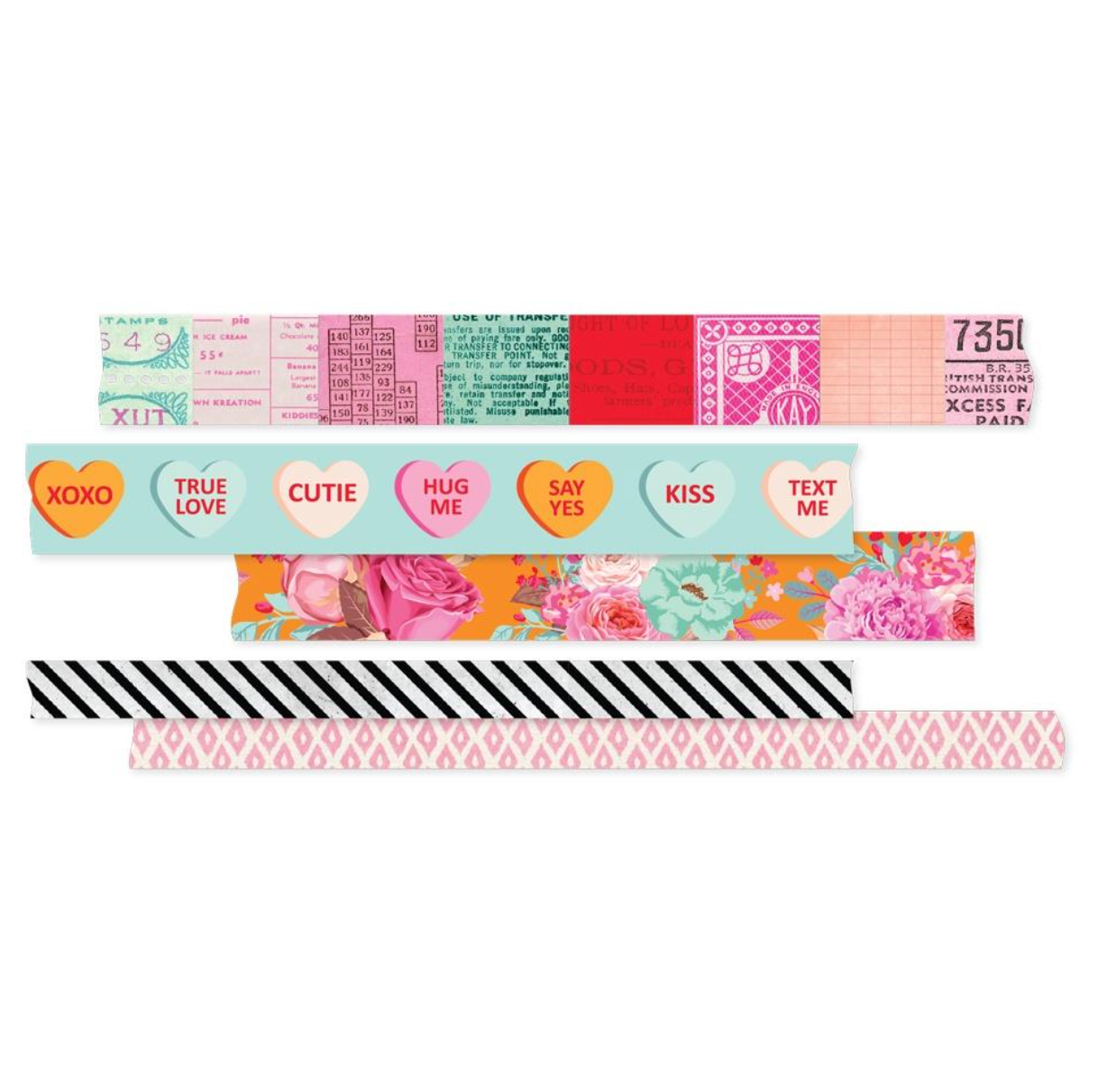 Washi Tape - Heart Eyes - Simple Stories - 5/Pkg