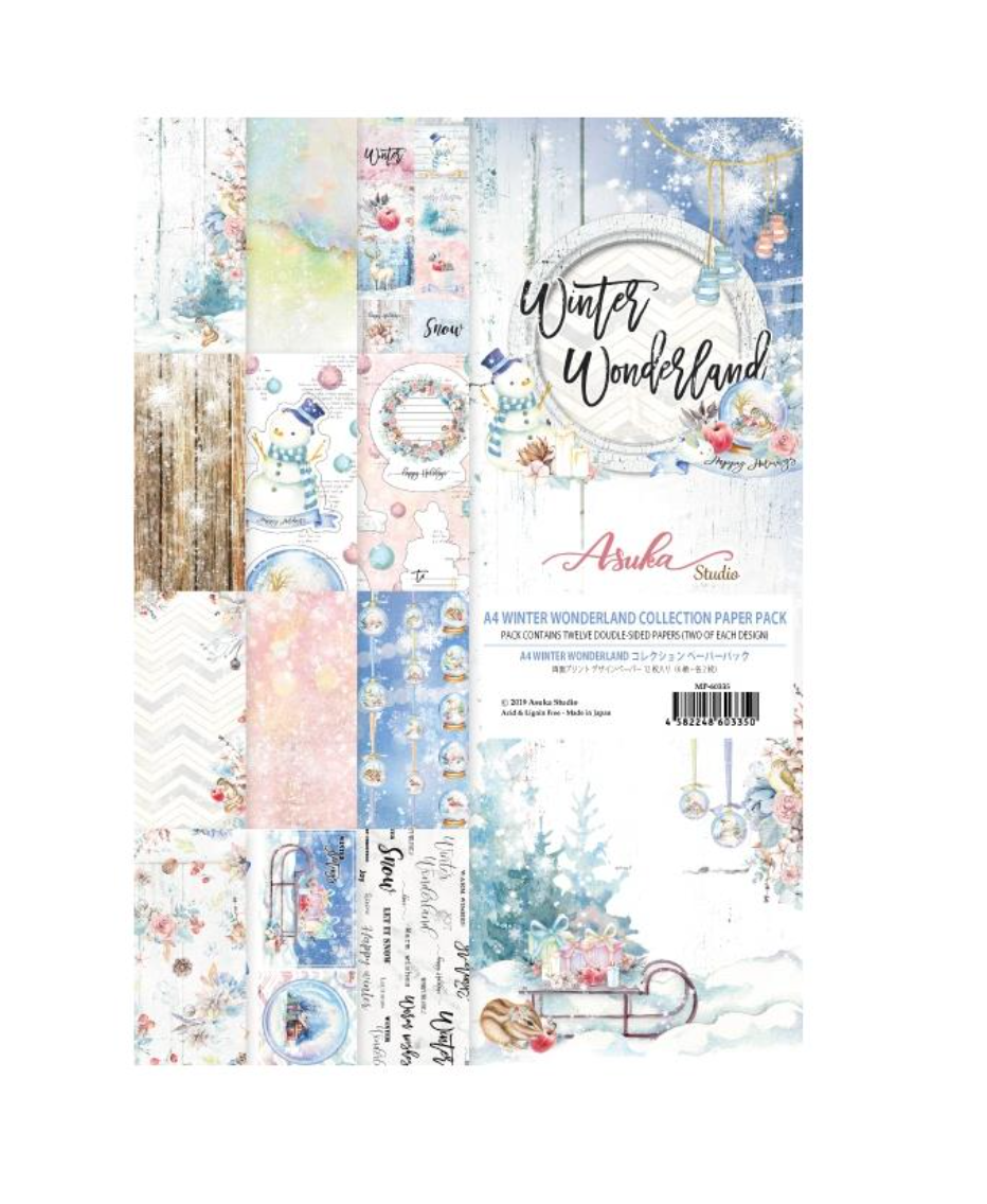 Asuka Studio Double-Sided Paper Pack A4 12/Pkg-Winter Wonderland