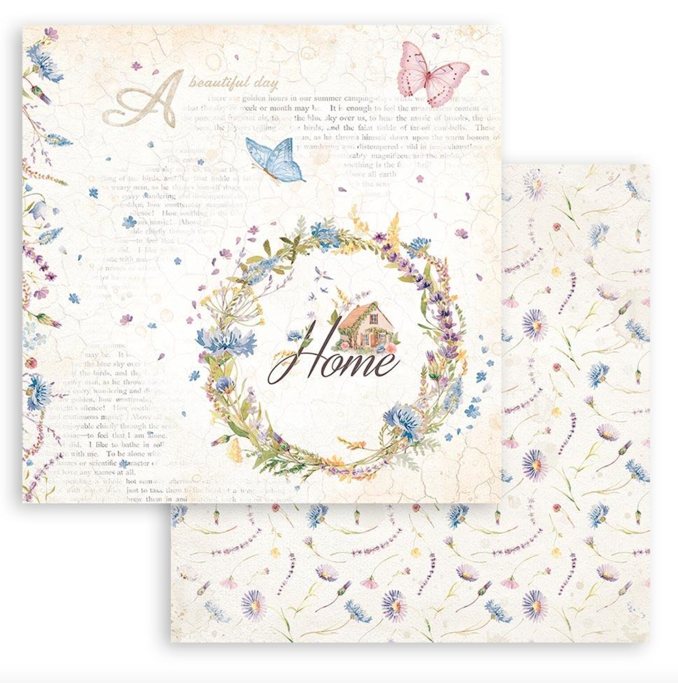 12x12 - Create Happiness Welcome Home - Double Sided Paper Pad - Stamperia