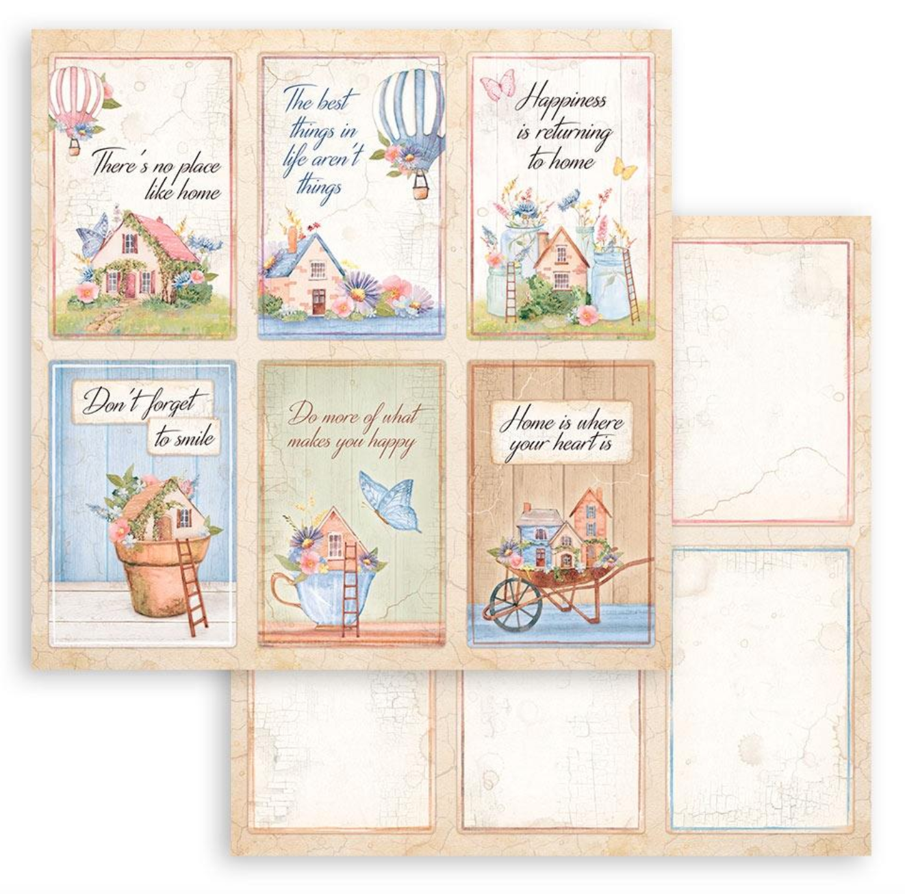 12x12 - Create Happiness Welcome Home - Double Sided Paper Pad - Stamperia