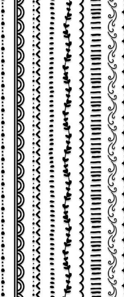 Border Black - Rub-on - Create Happiness - Stamperia