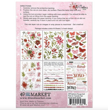 Art Options - Rouge - Rub-Ons 6x8 - 6 Sheets - 49 and Market