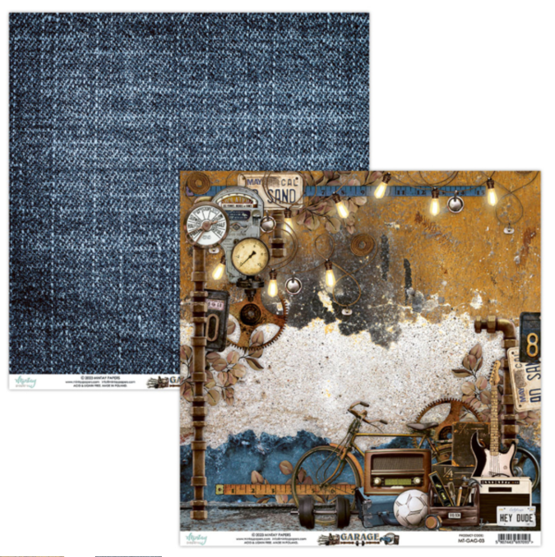 Garage - 12 x 12 Paper Set - Mintay Papers