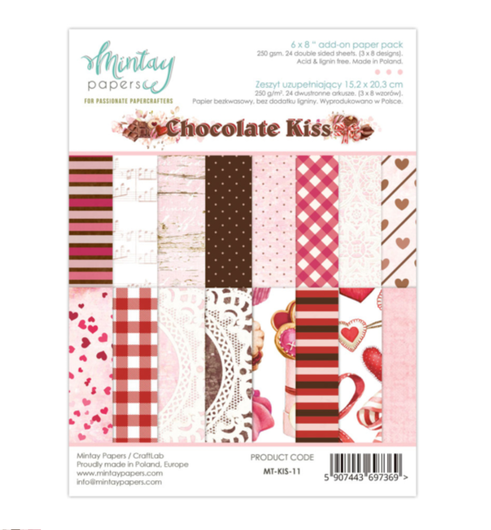 Chocolate Kiss - 6x8 - Add On Paper Pad - Mintay Papers