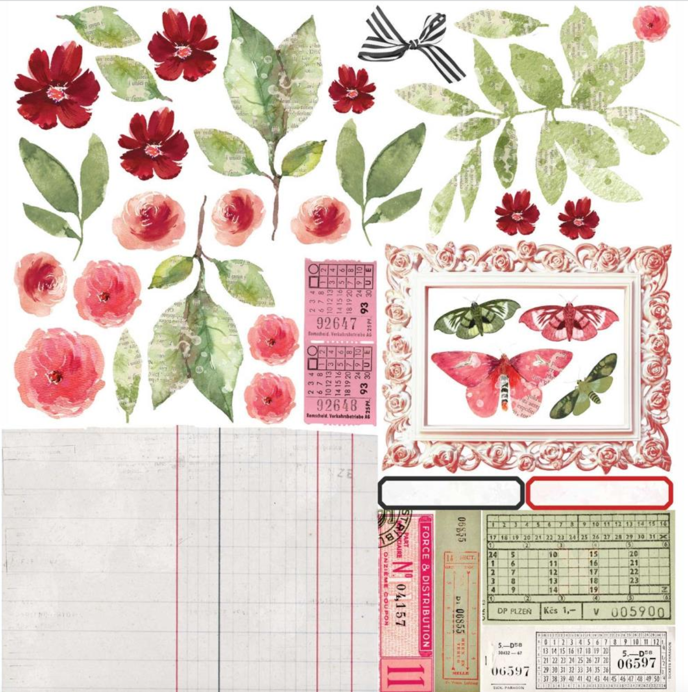 12x12 Inch - ART Options Rouge - 49 And Market - Collection Pack