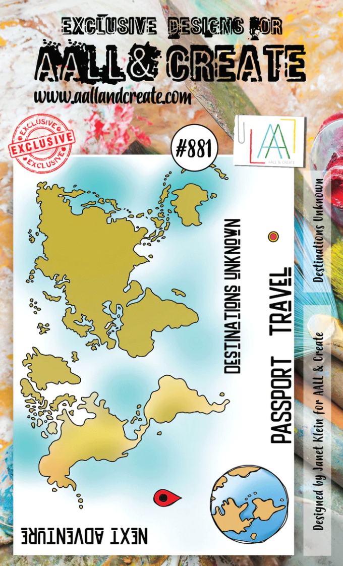 AALL and Create - Destinations Unknown - A6 - Janet Klein - Clear Stamp Set - #881