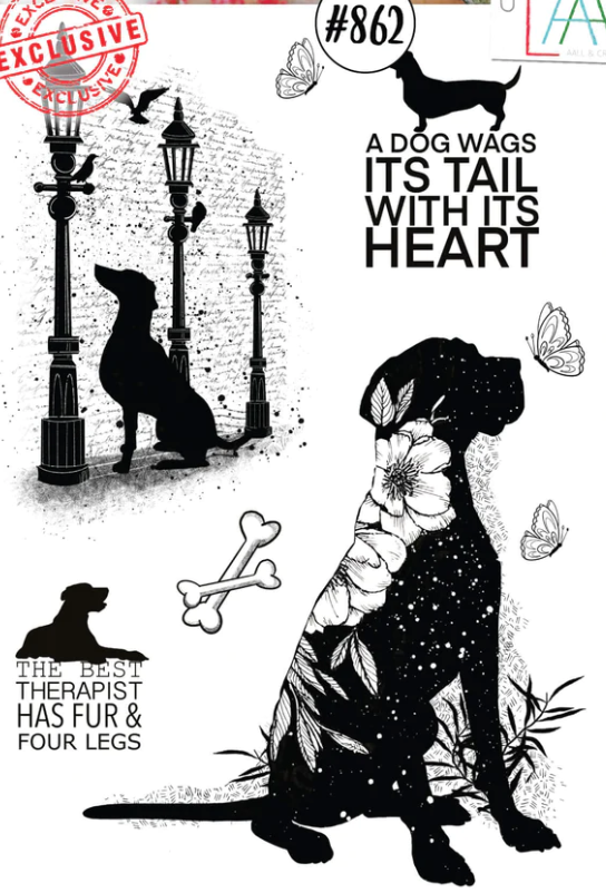 A5 - Canine Dreams - Clear Stamp Set - AALL and Create - Dominic Phillips - #862