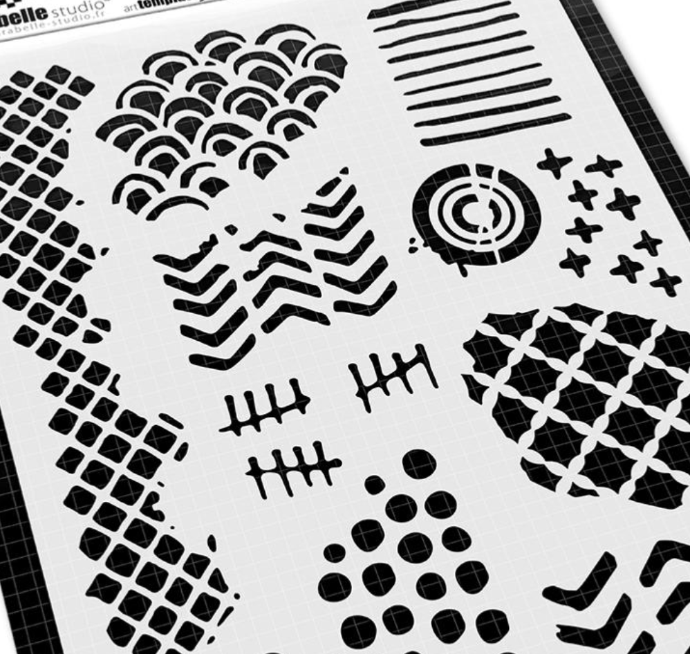 Stencil A4 - Textures No 1 - 10 Small Patterns by Alexi