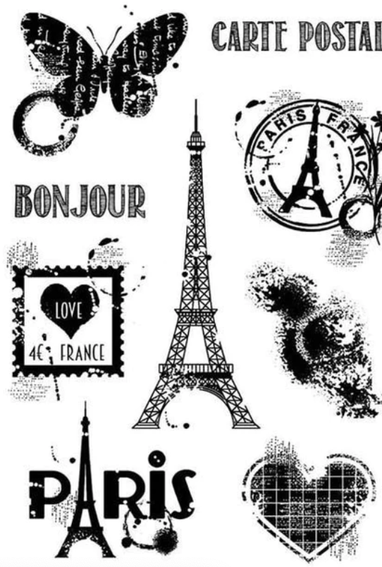 Paris Elements - Clear Stamp - Woodware Craft Collection - Clear Magic - 4X6