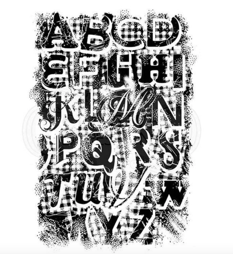 Alpha Background - Clear Stamp - Woodware Craft Collection - Clear Magic - 4X6