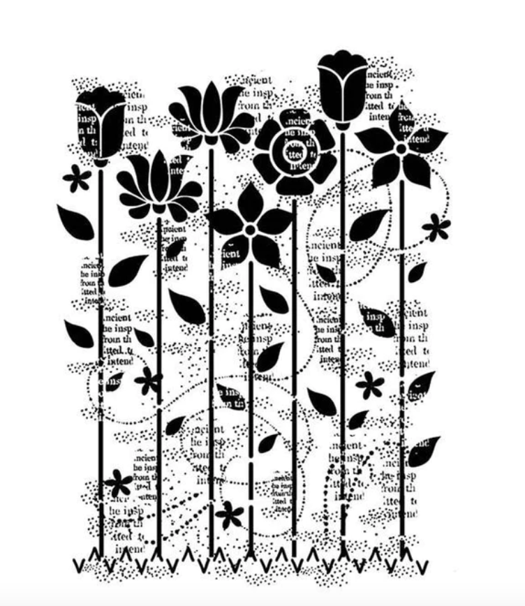 Dreamy Garden - Clear Stamp - Woodware Craft Collection - Clear Magic - 4X6