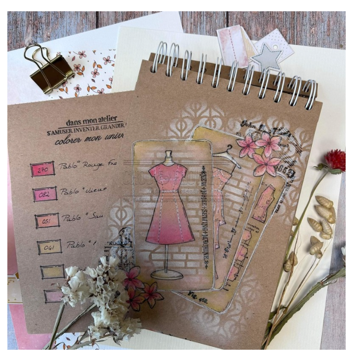 Patterns Background / Fond Patron - Clear Stamp - Chou and Flowers