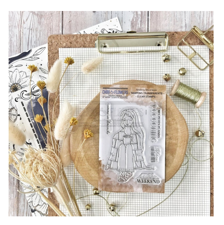 Like A Sunday / Dimanche - Clear Stamp Set - Chou and Flowers