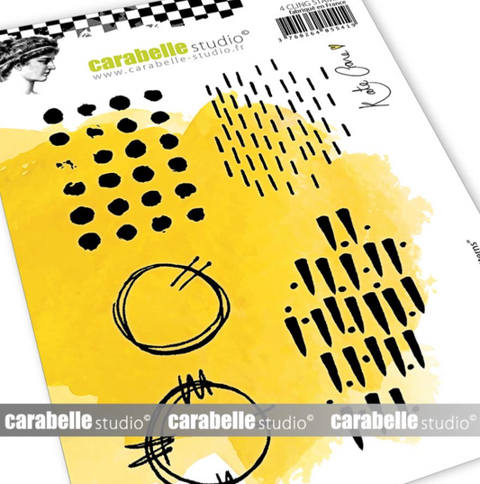 Cling Rubber Stamp A6 - Grungy Patterns - Kate Crane - Carabelle Studio