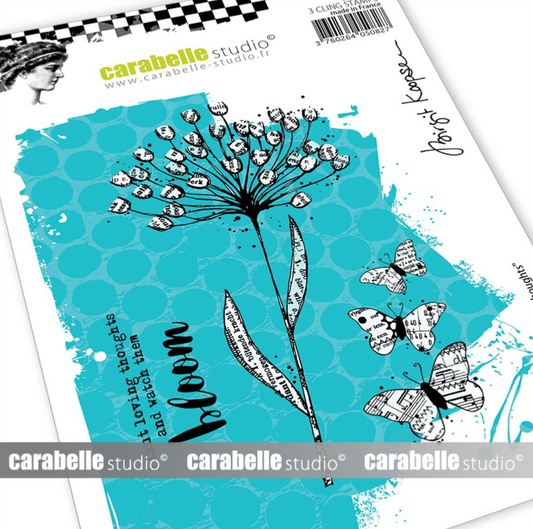 Rubber Cling Stamp A6 - Loving Thoughts - Birgit Koopsen - Carabelle Studio