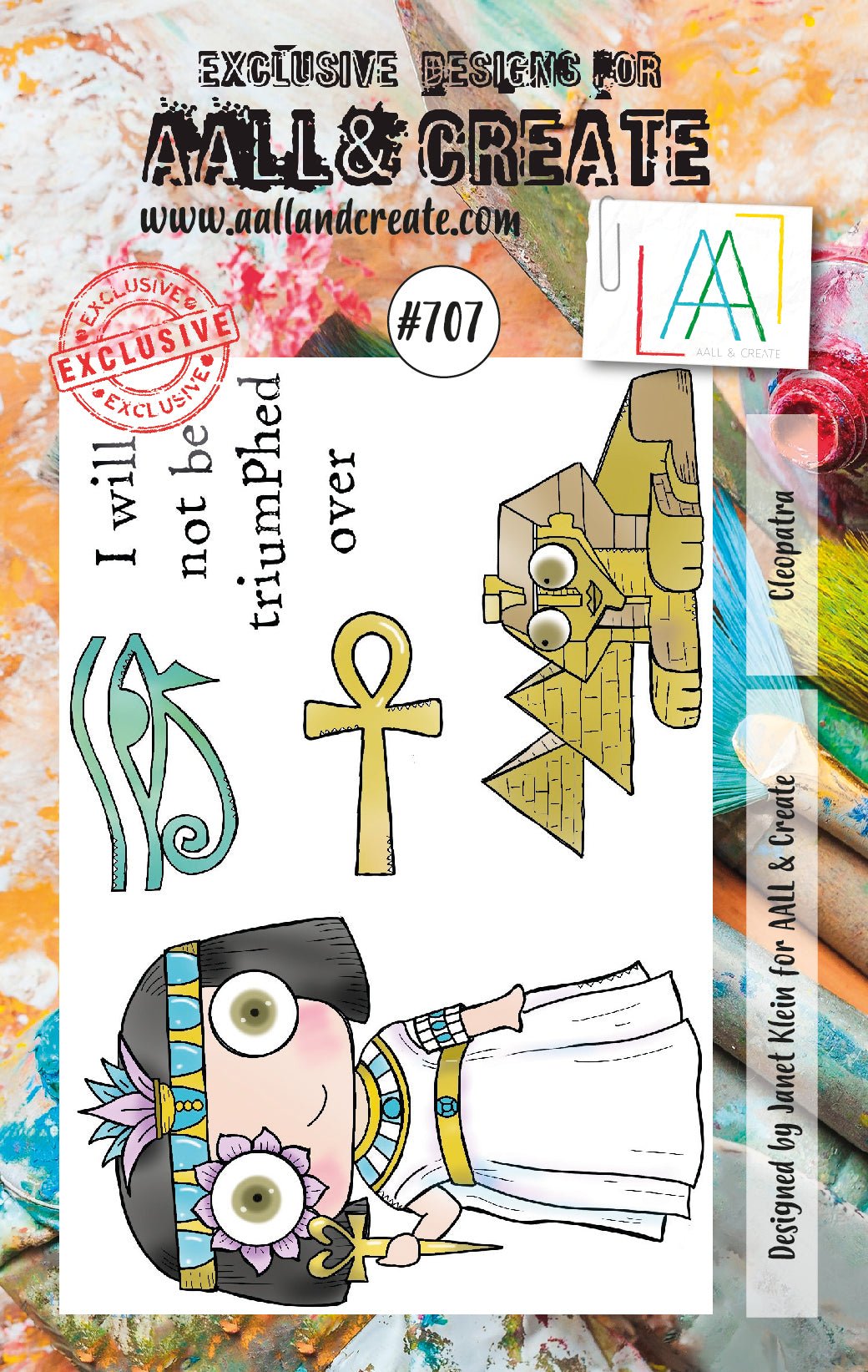 AALL and Create - Cleopatra - A7 - Designer Janet Klein - Clear Stamp Set - #707 Aall & Create