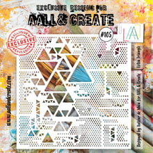 Aall and Create - Lotza Triangle - 6x6 - Designer Autour de Mwa - Stencil - #105 Aall & Create