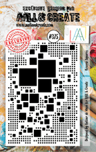 AALL and Create - Reverse Squares - A7 - Designer Autour de Mwa - Clear Stamp Set - #375 - Messy Papercrafts