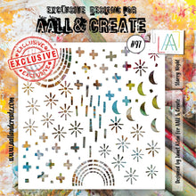 Aall and Create - Starry Night - 6x6 - Designer Janet Klein - Stencil - #97 Aall & Create