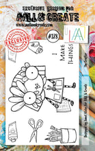 Aall and Create - The Crafter - A7 - Designer Janet Klein - Clear Stamp Set - #378 Aall & Create