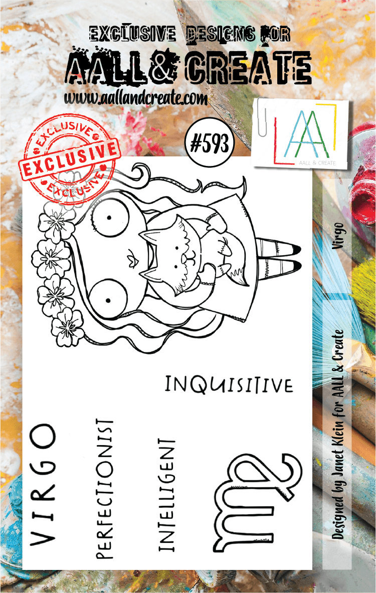 AALL and Create - Virgo - A7 - Designer Janet Klein - Clear Stamp Set - #593 - Messy Papercrafts