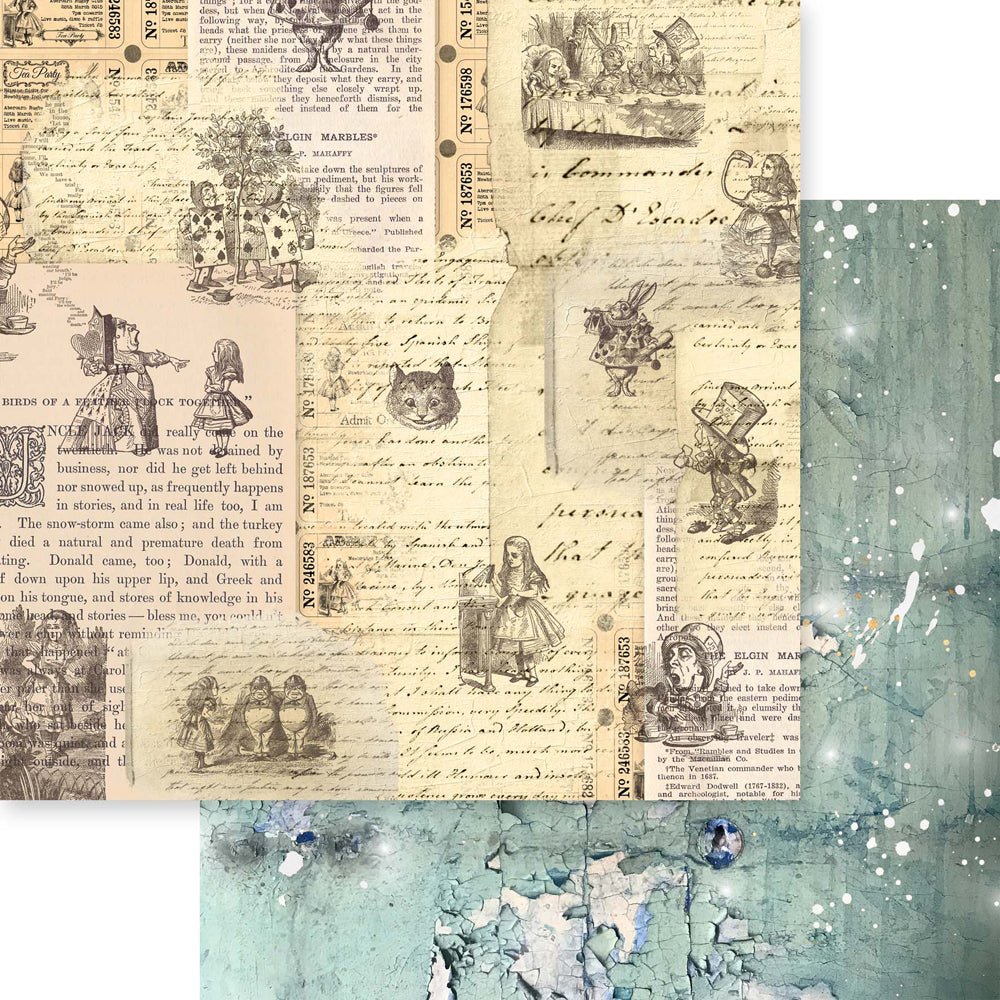 Asuka Studio - Wonderland Collection - 6x6 Simple Style - Backgrounds - Messy Papercrafts