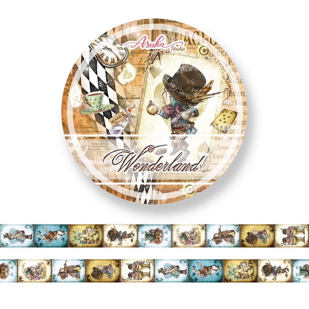 Asuka Studio - Wonderland Collection - Washi Tape - Alice - Messy Papercrafts