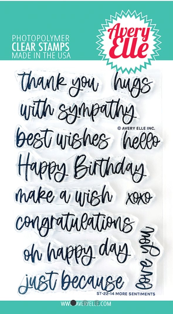 Avery Elle - More Sentiments Clear Stamps Avery Elle