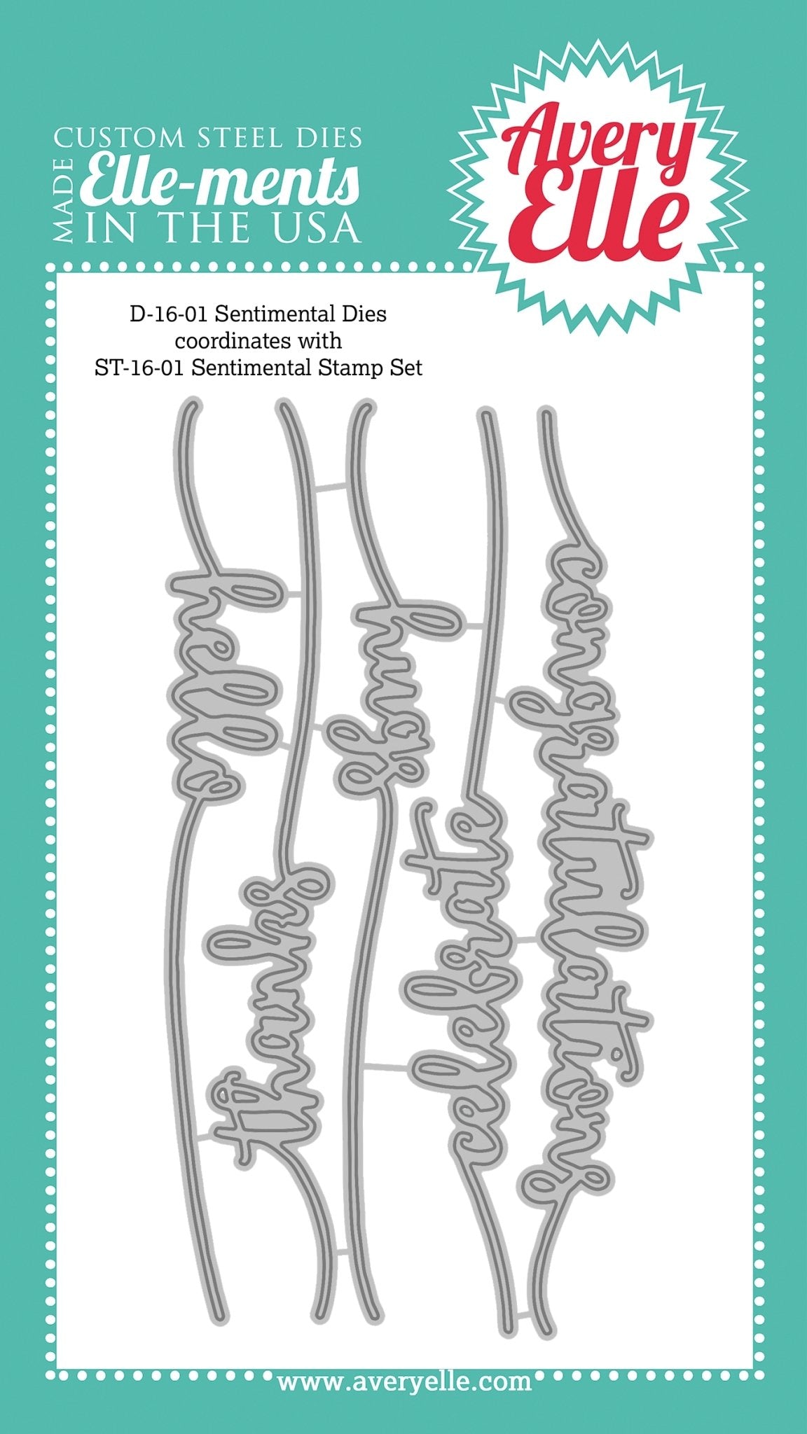 Avery Elle - Sentimental Die - Steel Die Avery Elle