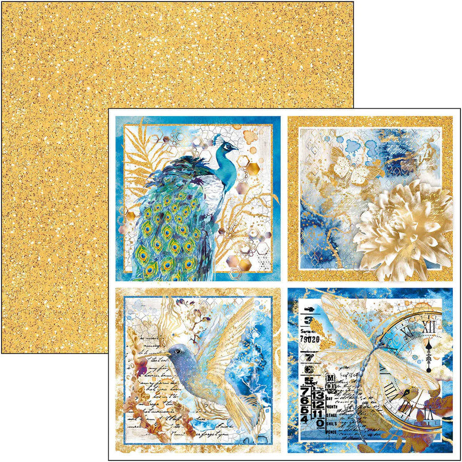 12x12 - Indigo - Patterns Pad - 8/Pkg - Ciao Bella