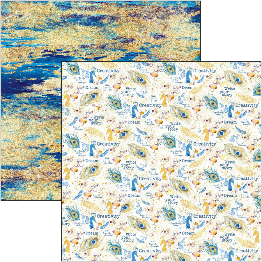 12x12 - Indigo - Patterns Pad - 8/Pkg - Ciao Bella