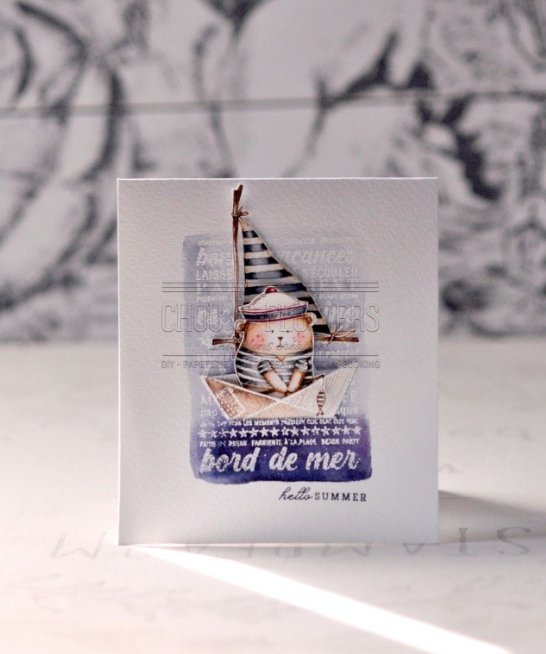 Chou and Flowers - EZ STAMP DOUDOU MARIN Chou and Flowers