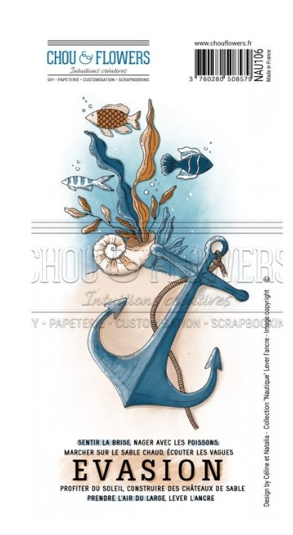 Chou and Flowers - EZ STAMP RAISING THE ANCHOR Chou and Flowers