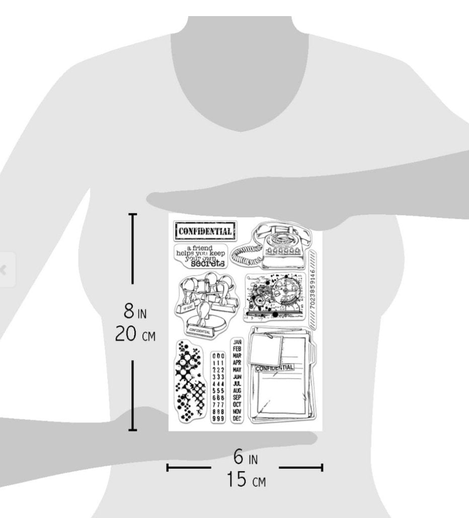 Ciao Bella - CONFIDENTIAL - Clear Stamp Set 6X8 Ciao Bella