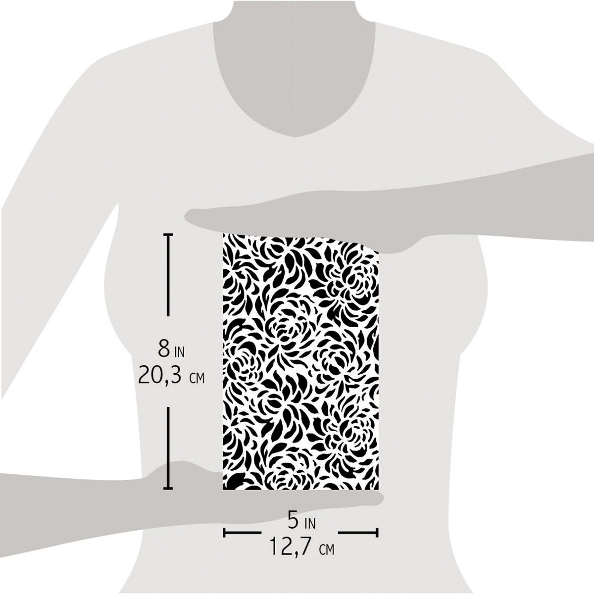 Ciao Bella - Stencil Art - Floral - Stencil - 5x8 inch Ciao Bella