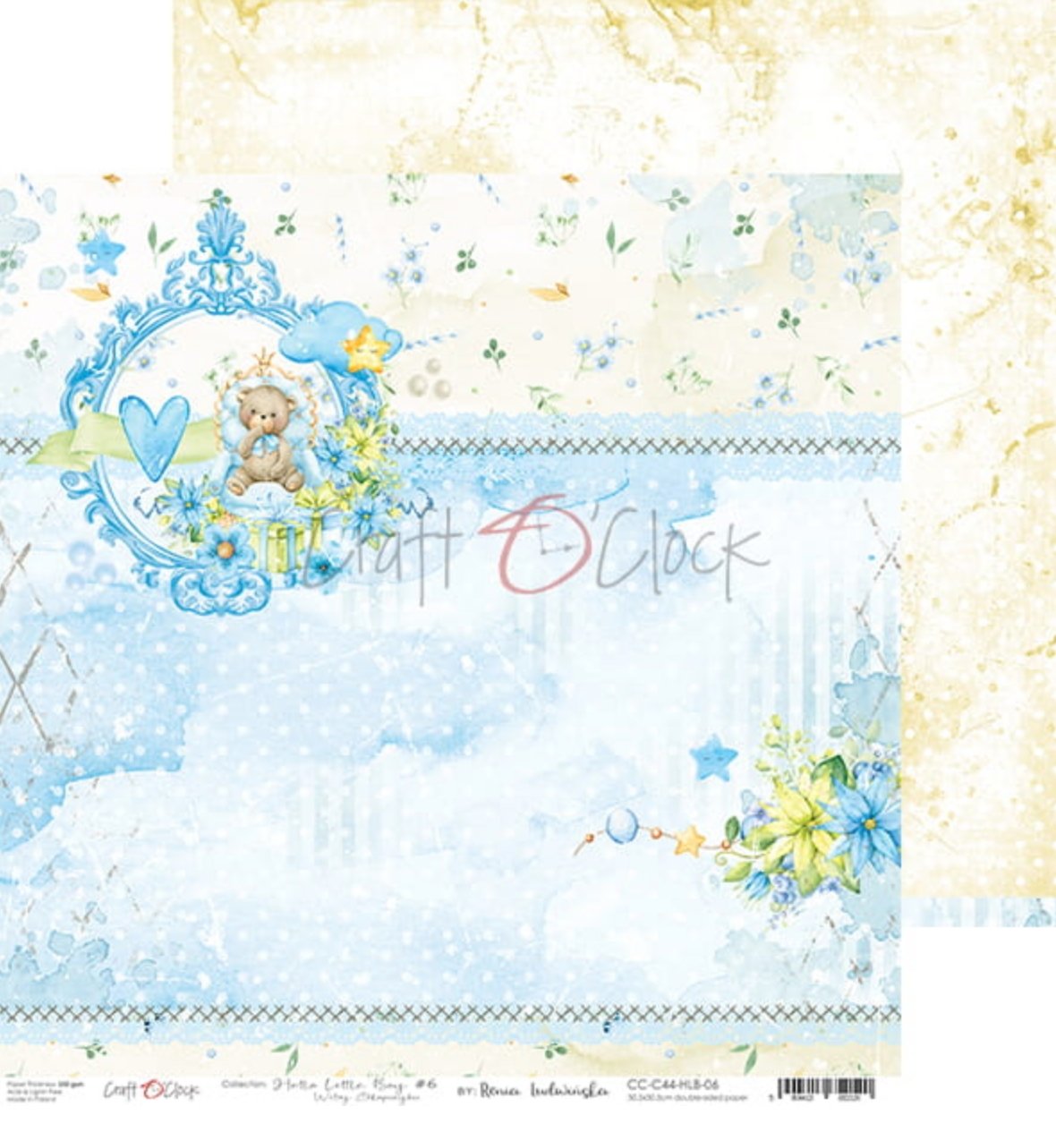 Craft O Clock - 12x12 Paper - Hello Little Boy - Baby’s First Year Craft O Clock