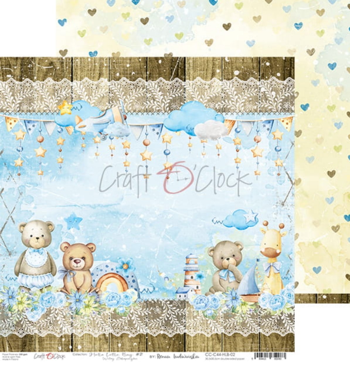 Craft O Clock - 12x12 Paper - Hello Little Boy - Baby’s First Year Craft O Clock