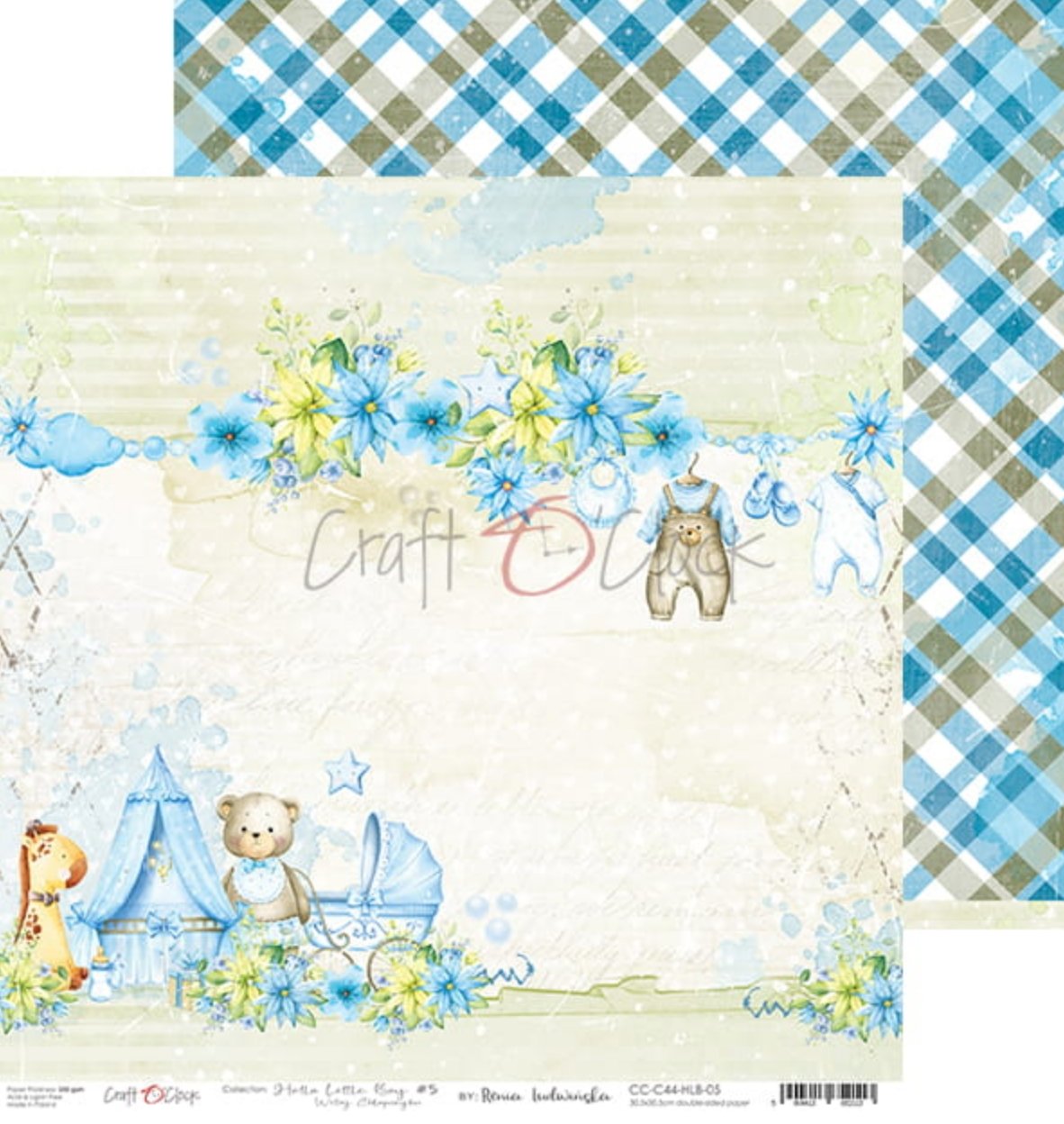 Craft O Clock - 12x12 Paper - Hello Little Boy - Baby’s First Year Craft O Clock