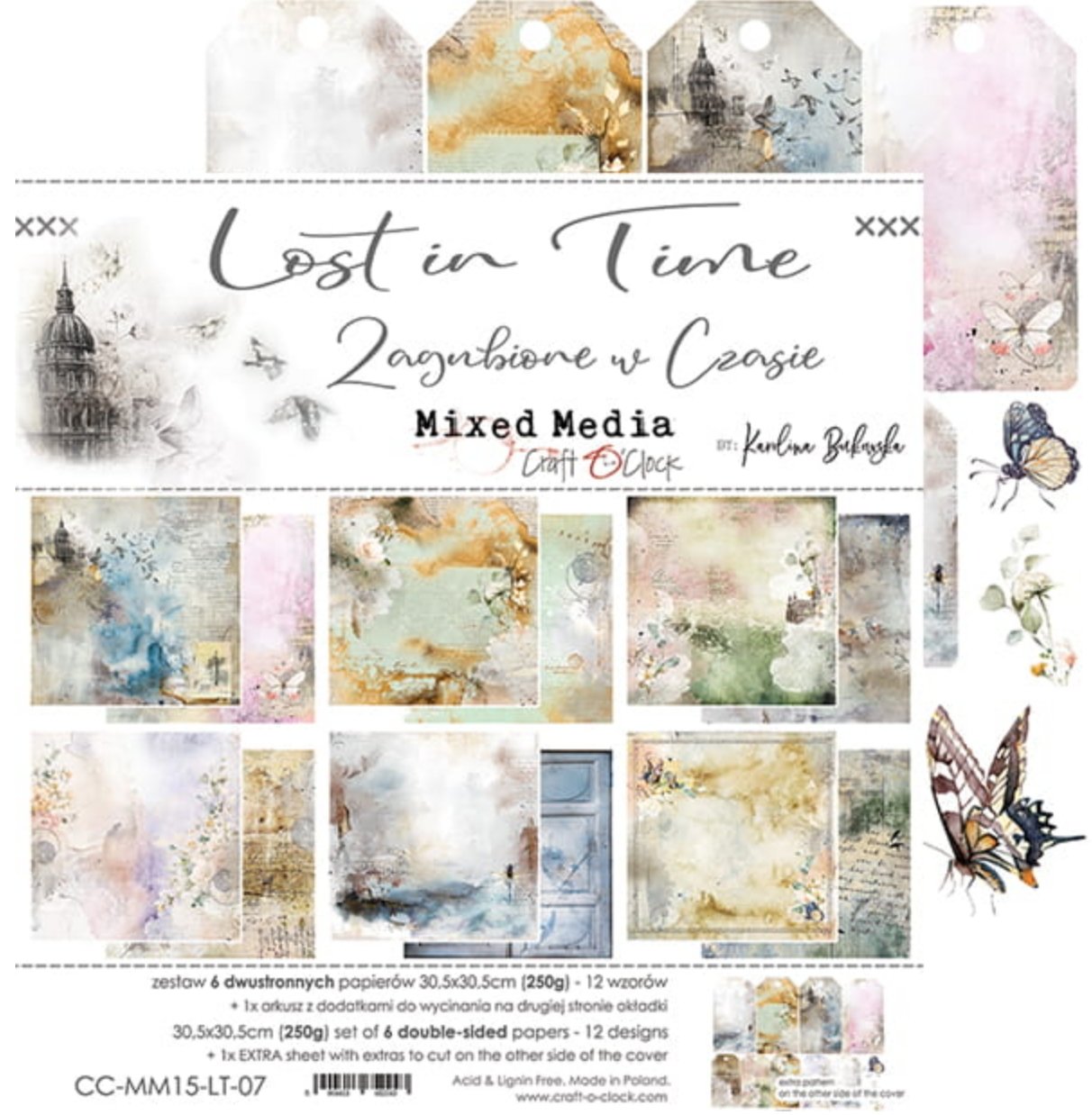Craft O Clock - 12x12 Paper - Lost In Time - Mixed Media Craft O Clock