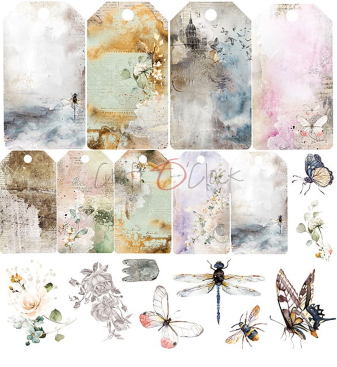 Craft O Clock - 12x12 Paper - Lost In Time - Mixed Media Craft O Clock